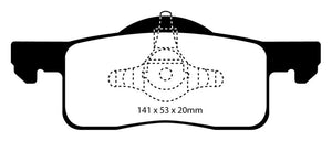 EBC 02-06 Ford Expedition 4.6 2WD Greenstuff Rear Brake Pads