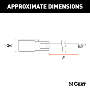 Curt 8ft Cold-Weather Replacement 7-Way RV Blade Harness (Trailer Side)