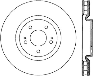 StopTech 03-06 Mitsubishi Lancer Evo AWD Drilled Left Front Rotor