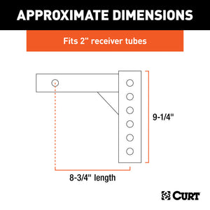 Curt Replacement Adjustable Ball Mount Shank for 45049 or 45799