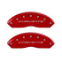 MGP 4 Caliper Covers Engraved Front C5/Corvette Engraved Rear C5/Z06 Red finish silver ch
