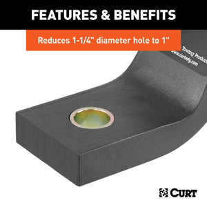 Curt Reducer Bushing (From 1-1/4in to 1in Shank Packaged)