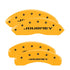 MGP 4 Caliper Covers Engraved Front & Rear With out stripes/Journey Yellow finish black ch