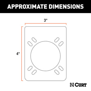 Curt Connector Mounting Brackets for 7-Way RV Blade (Black 12-Pack)