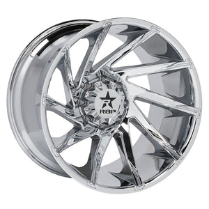 RBP 77R Spike 22x12 6x139.7 BP / 4.75 BS -44mm Offset 78mm CB (Hub Centric) Chrome Wheel