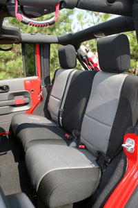 Rugged Ridge Seat Cover Kit Black/Gray 11-18 Jeep Wrangler JK 4dr