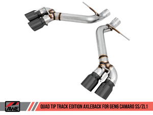 AWE Tuning 16-19 Chevrolet Camaro SS Axle-back Exhaust - Track Edition (Quad Diamond Black Tips)