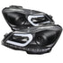 Spyder Mercedes Benz W204 C-Class 12-13 Projector Halogen Model- DRL Blk PRO-YD-MBW20412-DRL-BK