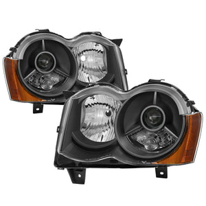 xTune Jeep Grand Cherokee 08-10 OEM Style Projector Headlights - Black PRO-JH-JGC08-AM-BK