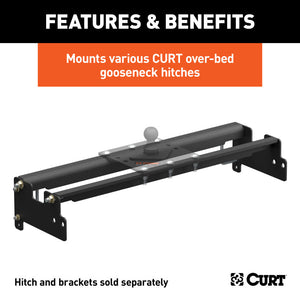 Curt 16-18 Chevrolet Silverado 1500 Over-Bed Gooseneck Installation Brackets