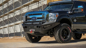 Addictive Desert Designs 11-16 Ford F-250 Super Duty HoneyBadger Front Bumper w/ Winch Mount