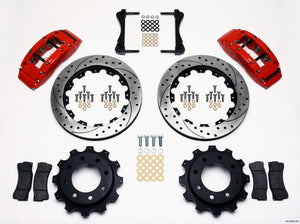 Wilwood TC6R Rear Kit 16.00in Drilled Red 1999-2010 GM H2 / 2500 4.63 Cntr