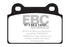 EBC 08-16 Mitsubishi Lancer Evo 10 2.0 Turbo (1 piece rotor) Redstuff Rear Brake Pads