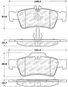 StopTech Street Select Brake Pads w/Hardware - Rear