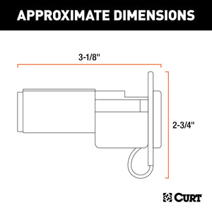 Curt Electrical Adapter w/Tester (6-Way Round Vehicle to 4-Way Flat Trailer)