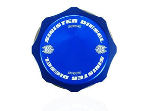 Sinister Diesel 1994+ Ford Powerstroke Coolant Reservoir Degas Bottle Cap - Blue