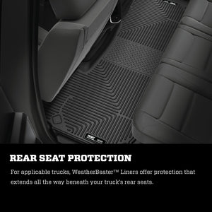 Husky Liners 2019 Ram 1500 CC WeatherBeater 2nd Seat Floor Liners Black (W/O Factory Storage Box)