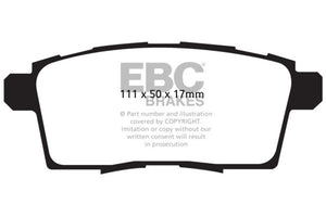 EBC 06-08 Ford Edge 3.5 2WD Greenstuff Rear Brake Pads