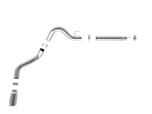 aFe 2021 Ford F-150 V6-3.0L (td) Large Bore 409 SS DPF-Back Exhaust System w/ Polished Tip