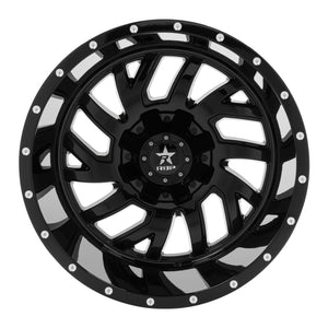 RBP 65R Glock 22x14 8x180 BP / 4.5 BS -76mm Offset 124.1mm CB (Hub Centric) Gloss Black Wheel