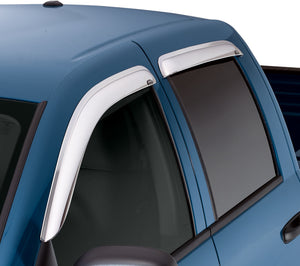 AVS 18-22 Ford Expedition Ventvisor Outside MountWindow Deflectors 4pc - Chrome