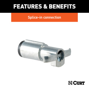 Curt 4-Way Round Connector Plug (Trailer Side)