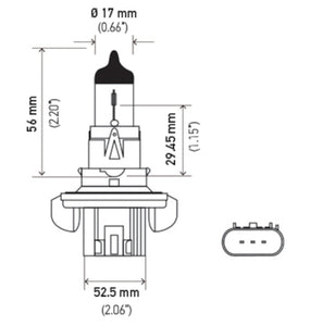 Hella Bulb H13 12V 60/55W P264T T4