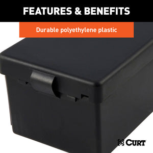 Curt 5in x 3-1/4in x 3-7/8in Lockable Breakaway Battery Case