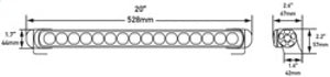 Hella LED Lamp Light Bar 9-33V 470/19in DRV MV ECE