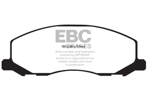 EBC 10-11 Saab 9-5 2.0 Turbo (13.3 inch front rotor) Yellowstuff Front Brake Pads