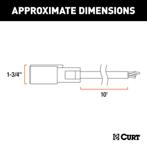 Curt 10ft Replacement 7-Way RV Blade Harness (Trailer Side)