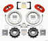 Wilwood Narrow Superlite 4R Rear Kit 12.88in Red 2008-2012 Subaru WRX w/Lines