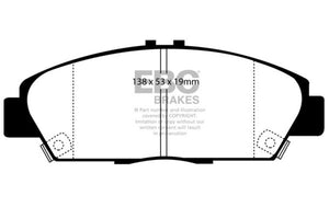 EBC 92-96 Honda Prelude 2.2 Ultimax2 Front Brake Pads