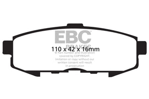 EBC 04-06 Mazda MPV 3.0 Greenstuff Rear Brake Pads