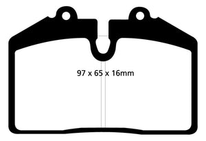 EBC 92-93 Porsche 911 (964) 3.6 Carrera RS America Redstuff Front Brake Pads