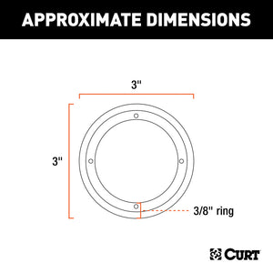 Curt Tie-Down Backing Plate Trim Ring for 83710