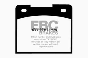 EBC 66-74 Lotus Elan 1.6 Yellowstuff Front Brake Pads