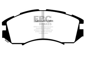 EBC 92-96 Subaru Impreza 1.8 (2WD) (13in Wheels) Yellowstuff Front Brake Pads