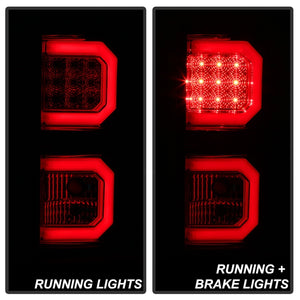 Spyder 07-13 Toyota Tundra V2 Light Bar LED Tail Lights - Red Clear ALT-YD-TTU07V2-LB-RC