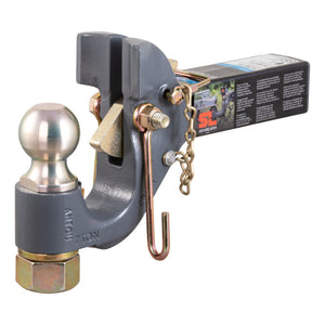 Curt SecureLatch Receiver-Mount Ball & Pintle Hitch Combo (2in Shank 2in Ball 14K)