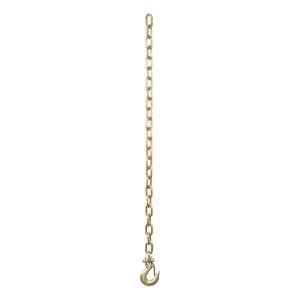 Curt 35in Safety Chain w/1 Clevis Hook (12600lbs Yellow Zinc)