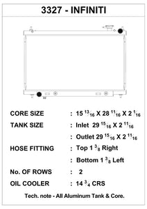 CSF 03-07 Infiniti G35 Radiator