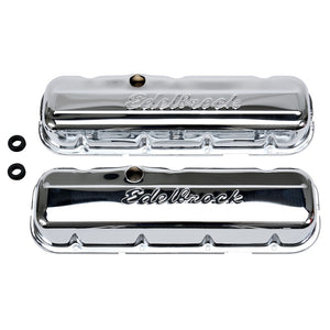 Edelbrock Valve Cover Signature Series Chevrolet 1965 and Later 396-502 V8 Low Chrome