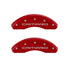MGP 4 Caliper Covers Engraved Front Gen 4/Camaro Engraved Rear Gen 4/Z28 Red finish silver ch