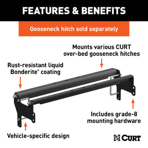 Curt 99-06 Chevrolet Silverado 3500 Classic Over-Bed Gooseneck Installation Brackets