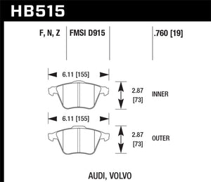 Hawk Performance Ceramic Street Brake Pads