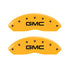 MGP 4 Caliper Covers Engraved Front & Rear GMC Yellow finish black ch