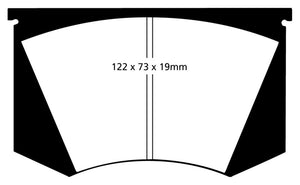 EBC 64-66 Ac Cobra 7.0 Redstuff Front Brake Pads