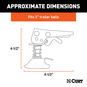 Curt Replacement 2in Posi-Lock Coupler Latch for Straight-Tongue Couplers