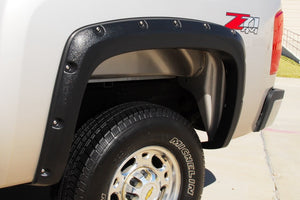 Lund 07-13 Chevy Silverado 1500 RX-Rivet Textured Elite Series Fender Flares - Black (2 Pc.)